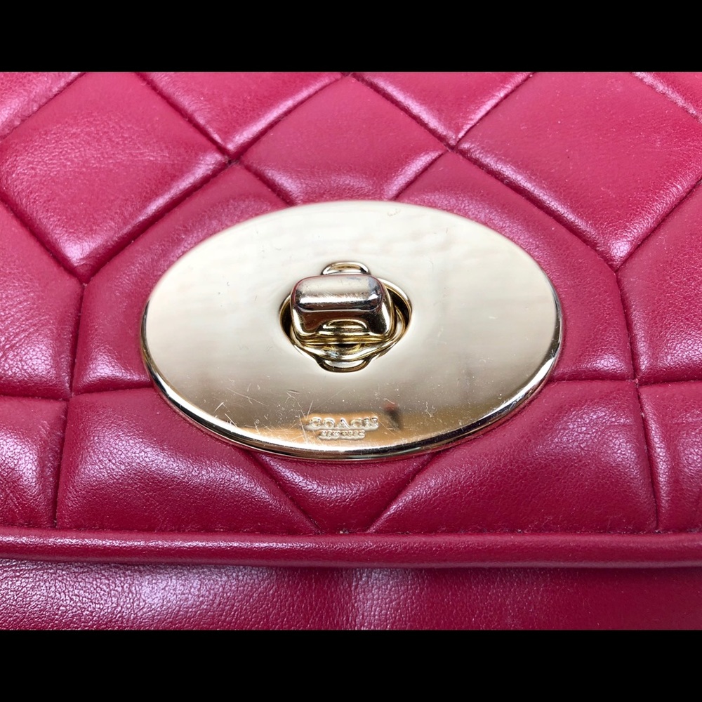 Authentic Red Coach Crossover Purse - Picture 3 of 8
